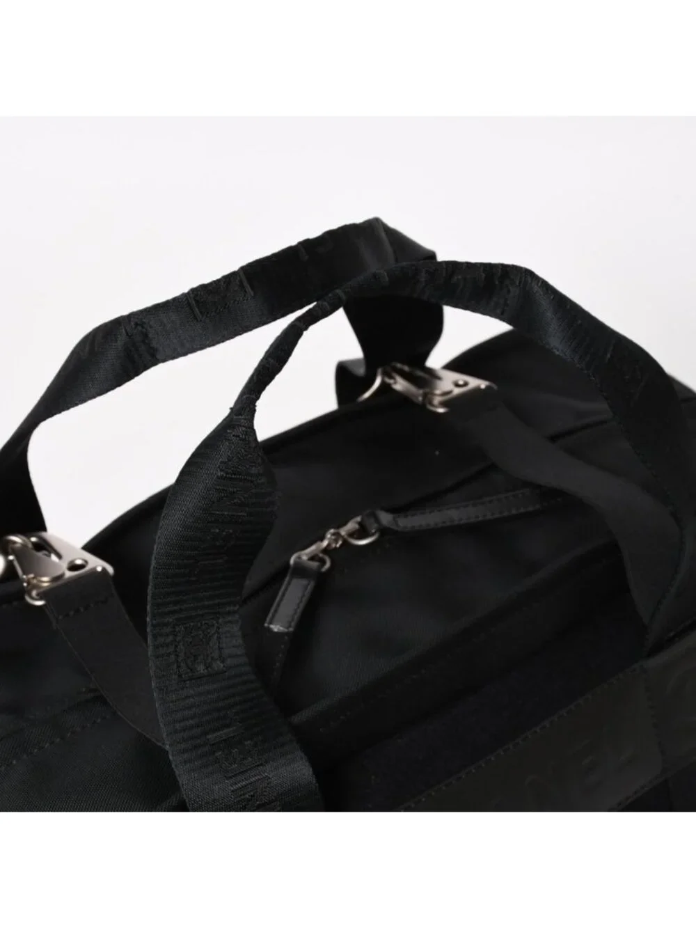 Chanel Sports Line Handbag CC Logo Wool Nylon Navy Black